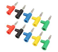 ZASCHMOY 10pcs J.10028 4mm Solderless Banana Plugs Stackable Connectors for Industrial Equipment, Suitable for Electronic Instruments and Welding Machinery, resistant design.