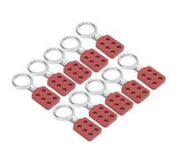 ZASCHMOY 10pcs Lockout Hasp 38mm/1.5in Safety Lockout Tagout Hasp Heavy-Duty Red for Industrial Use - Insulation for Flammable and Safe Use Environments