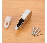 ZASCHMOY 10PCS Mini Tip Cupboard Touch Catch Latch Lock - Durable Steel & Plastic Cabinet Door Latch with Strong Rebound Mechanism, Easy Installation for Inset & Butt Closing Doors