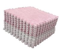 ZASCHMOY 10pcs Plush Foam Floor Mat Color Blocking Interlocking Cuttable Soft Foam Rug for Baby Safety & Stylish Room Decor (#3)
