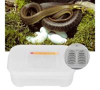 ZASCHMOY 12 Grids Reptile Egg Incubator Tray with Thermometer and Transparent Design for Snakes Lizards Geckos and Easy-to-Use Hatching Box