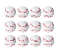 ZASCHMOY 12PCS Full Soft EVA Elastic Balls for Kids Playground - 6.3CM Stress Relief Toys in Football, Baseball, Basketball Designs (baseball)