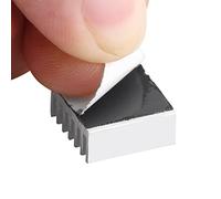 ZASCHMOY 12pcs Small Aluminum Heatsink Cooling Kit with Adhesive Backing 14x14x6mm Ideal for CPU, GPU, LED & Power ICs Efficient Heat Dissipation