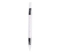 ZASCHMOY 1pc Nail Art Pen, Silicone Nail Carving Brush with Rhinestones Handle for Professional Salon Design, Emboss Glitter Picker Brushes Powder Picking Tools