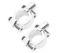 ZASCHMOY 2 Pcs Motorcycle Handlebar Mirror Mount Rearview Mirror 22mm Thread Holder Clamp Adapter for Motorcycles, ATVs, and Scooters (Silver M10)