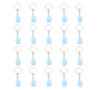 ZASCHMOY 20 Pcs Tooth Necklace Boxes for Lost Teeth for Kids, Portable Milk Teeth Holder Case Organizer Keychain (Blue)