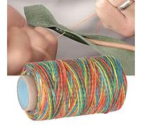 ZASCHMOY 250M 150D Waxed Thread for Hand Stitching - Flat Sewing Thread for Leather Crafts - Perfect for Cowhide Projects - Durable and Easy to Handle (Multicolor)