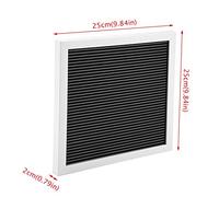 ZASCHMOY 25cm X 25cm Message Plastic Letter Board | Changeable Letters & Numbers | Home Decor for Bedroom, Living Room, Porch (White Frame)