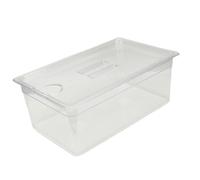 ZASCHMOY 25L Slow Cooker Container with Lid - Multipurpose Food Storage Case, Transparent Clear Bin for Easy Monitoring and Cooking, Food Grade PP Material