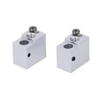 ZASCHMOY 2Pcs Aluminum Heating Block Replacement for 3 3D Printer Accessories High Temperature Resistant Compact Design for Improved Printing Efficiency
