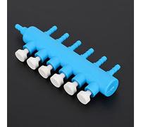 ZASCHMOY 2pcs Fish Tank Air Splitter Blue White - Aquarium Oxygen Pump Adapter, 4MM Compatible - Easy to Use, Durable Air Pipe Distributor for Optimal Fish Health (One point six)