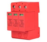 ZASCHMOY 3P 3.0KV DC Power Protector Arrester Device Lightning Protection for Electrical Equipment, 20KA/40KA, Modular Design with Visual Warning Indicator (3p40ka)