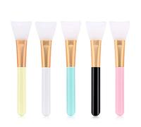 ZASCHMOY 3pcs Facial Brush Soft Silicone Makeup Brushes Skin Care Red Yellow Blue for Face Care Applicable Scene (Red)