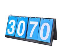 ZASCHMOY 4-Digit Sports Scoreboard Score Keeper with Folding Design for Table Tennis, Basketball, Badminton, Blue Cardboard Score Board