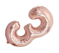 ZASCHMOY 40-inch Large Rose Gold Number Balloons Suitable for Wedding and Birthday Party decorations. Available in Numbers 0-9. Easy to Inflate, Durable and reusable. (Number 3)