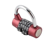 ZASCHMOY 5 Dial Digit Combination Padlock | Premium Zinc Alloy Security | Custom Code Lock for Suitcases & Gym Lockers (Red)