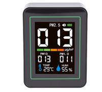 ZASCHMOY 5-in-1 Air Quality Detector - Real Time Monitoring PM2.5/PM10/PM1.0 Temperature & Humidity Tester with Infrared Dust Sensor for Home Office & Lab