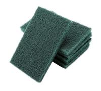 ZASCHMOY 5pcs Abrasive Hand Scouring Pads Red Fine Cleaning Sponge - Industrial Quality for Tough Grime - Perfect for Dishes, BBQs, and Appliances (Green)