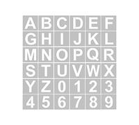 ZASCHMOY 62pcs Letter and Number Stencils 3 Sizes 3 4 5 Inch Reusable Washable PET Alphabet Templates with Hollow Out Design for Painting on Wood Wall Door Decor (36pcs & Inch)