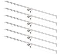 ZASCHMOY 6PCs Metal Wallet Frame - Durable Iron Clasp for DIY Handbags - Lightweight and Easy Installation - Ideal Accessories for Craft Projects - Gun Gray 19cm (Silver)