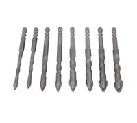ZASCHMOY 8pcs High-strength Eccentric Spiral Drill Bit, Multi-functional Carbide Pointed Hexagonal Shank Bevel Drill Bit, Special for Wall Tiles