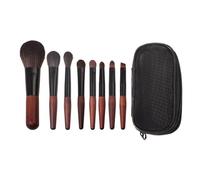 ZASCHMOY 8pcs Mini Makeup Brush Set Powder Brush Face Kabuki Compact Travel-Friendly with Synthetic Fibers for Beginners All Skin Types