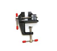 ZASCHMOY Aluminum Alloy Clamp Miniature Small Hobby Clamp On Table Multi-Functional Mini Tool with Cast Aluminum Body Steel Screw Handle for Small Projects Crafts Modeling Buildi (Black)