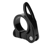 ZASCHMOY Aluminum Alloy Quick-Release Seatpost Clamp Suitable for 25.4mm Seatposts and 28.6mm Clamps. Lightweight Design, Available in Various Styles, Black/Silver. (Black)
