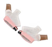 ZASCHMOY Baby Thumb Sucking Stop Glove, Comfortable Breathable Finger Guard with Adjustable Wrist Strap, for Kids 10 to 18 Months (Pink)
