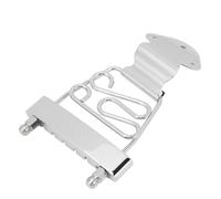 ZASCHMOY Black Metal Guitar Trapeze Tailpiece - Adjustable Height for 6 String Archtop Jazz Guitars Replacement Trapeze Bridge Tailpiece Easy Installation (Silver)