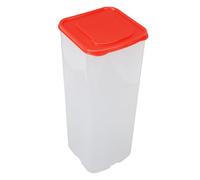 ZASCHMOY Bread Storage Box - Large Capacity Sealing Box for Home & Commercial Use - Stylish White Bread Container for Freshness (Red)