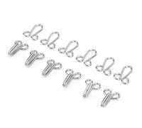 ZASCHMOY Bronze Fur Coat Hook Fasteners 10 Pcs - Durable Iron Metal Hook for Coats, Underwear & Sweaters - User-Friendly Design & Elegant Finish (Fasten The Bright White Collar with a)