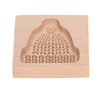 ZASCHMOY Carved Wooden Cookie Cutter Mold - Christmas Tree Shape Gingerbread Press Stamp - Beech Wood - Easy to Use and - Perfect for Cookies, Muffins, and More (Hat 15x8.5x30.5cm)