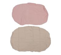ZASCHMOY Changing Pad Cover 2 Pack Soft Durable Removable Baby Table Pad Covers for Newborns Infants Pure Cotton 32.28x16.14in (Cream Pink)