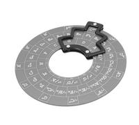 ZASCHMOY Circle of Fifths Wheel Metal Music Disc for Guitar, Bass & Piano Learning - Compact & Durable Melody Tool - Helps Master Chords and Music (Gray)