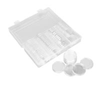 ZASCHMOY Clear Coin Storage Box - 60 Pieces 41mm Coin Capsules - Clear Plastic Collection Container - Perfect for Collectors & Protection
