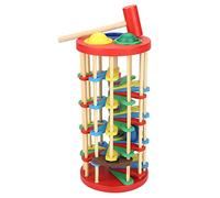 ZASCHMOY Colorful Wooden Knock Ball Ladder Toy - Premium Educational Toy for Kids - Develops Coordination and Color Recognition - Safe & Non- - for Preschoolers
