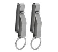 ZASCHMOY Compact Belt Key Holder with Arrow Storage Case Clamp/Holder for Police and Law Enforcement, Stainless Steel Key Ring Holder for Duty Belt, Black (Silver)