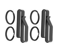 ZASCHMOY Compact Belt Key Holder with Arrow Storage Case Clamp/Holder for Police and Law Enforcement, Stainless Steel Key Ring Holder for Duty Belt, Black (Black)