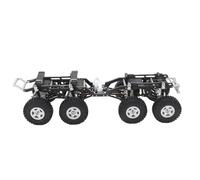 ZASCHMOY Composite Material RC Car Chassis Frame Replacement for Axial SCX24 8x8 Low Center Gravity Chassis Refit Kit - Lightweight & Sturdy Design in Black and Red (Black and Silver)