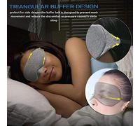 ZASCHMOY Cotton Sleeping Eye Light Shielding Sleeping Eye with Adjustable Strap for Night Sleeping Nap Travel (Grey)