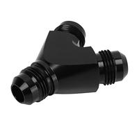 ZASCHMOY Coupler Union Fitting Splitter Black Anodized Coating Proof Y Adapter Universal for Fuel Hose 6AN (8AN)