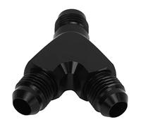 ZASCHMOY Coupler Union Fitting Splitter Black Anodized Coating Proof Y Adapter Universal for Fuel Hose 6AN (6AN)