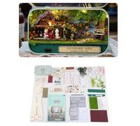 ZASCHMOY DIY Miniature Handmade Box Dollhouse - Good Old Time Theme, Ramble in Winter, Improves Hand-Eye Coordination, Creative Home Decoration (Pastoral notes)