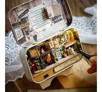 ZASCHMOY DIY Miniature Handmade Box Dollhouse - Good Old Time Theme, Ramble in Winter, Improves Hand-Eye Coordination, Creative Home Decoration (Happy Street Corner)