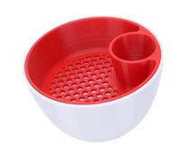 ZASCHMOY Double-Layer Nut Bowl and Shell Container 3D Printed 2-in-1 Snack Organizer with Built-in Trash Collection Space, White and Orange. (White Red)