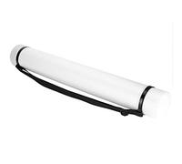 ZASCHMOY Drawing Storage Tube - Telescopic Drafting Case for Artworks and Documents, Adjustable Length from 63cm to 108cm, and, Ideal for Posters, Maps, and More (White)