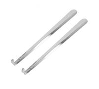 ZASCHMOY Effortless Shoe Helper - 2pcs 52cm Long Stainless Steel Shoe Horn with Hook | Metal Horn for Easy and Comfortable Wearing