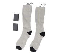 ZASCHMOY Electric Heated Socks for Men and Women - Rechargeable Two-Sided Heating for Ultimate Warmth - Washable & Portable - Ideal for Skiing, Hiking, and Camping (Gray)
