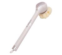 ZASCHMOY Electric Shower Brush for Body Rechargeable with 6 Brush Heads 3 Adjustable Speeds Handle for Daily Bathing and Back Scrubbing ABS Material (Yellow)